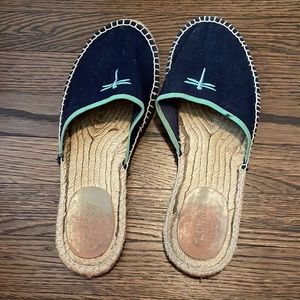 JCrew navy blue flat espadrille